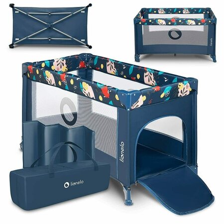 Patut pliabil cu un nivel Stefi, 120 x 60 cm, Blue Navy, Lionelo 635665