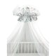Baldachin din tull cu funda din bumbac, Lulu Natural, 400x170 cm, MimiNu 635678