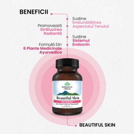 Beautiful Skin ten radiant, 60 capsule, Organic India 456715