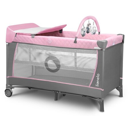 Patut pliabil cu doua niveluri Flower, 120 x 60 cm, Flamingo, Lionelo 635715