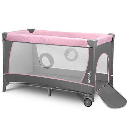Patut pliabil cu doua niveluri Flower, 120 x 60 cm, Flamingo, Lionelo 635717