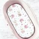 Cearceaf cu elastic pentru landou, carucior si cosulet, Pink Ballerina, 80x35 cm, MimiNu 635727