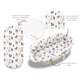 Set pentru landou/cosulet cu protectie, saltea si perna din bumbac, Fox, Miminu 635729