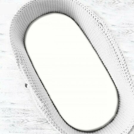 Cearceaf din jerseu cu elastic pentru landou, carucior si cosulet, Alb, 80x35 cm, MimiNu 635737