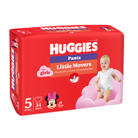 Scutece Little Movers Pants Girl, Nr. 5, 12 -17 kg,, 34 bucati, Huggies