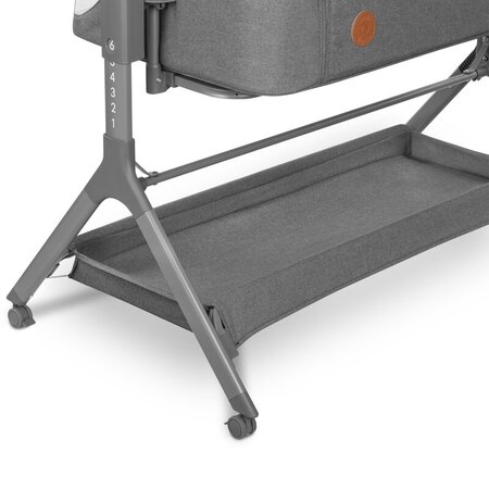 Patut Co-Sleeper cu sistem de leganare Leonie Plus, Grey Stone, Lionelo 635865