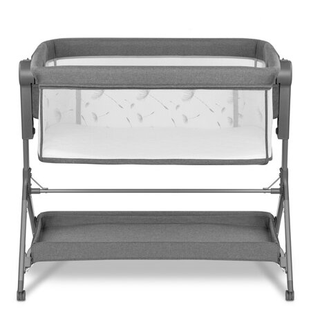 Patut Co-Sleeper cu sistem de leganare Leonie Plus, Grey Stone, Lionelo 635878