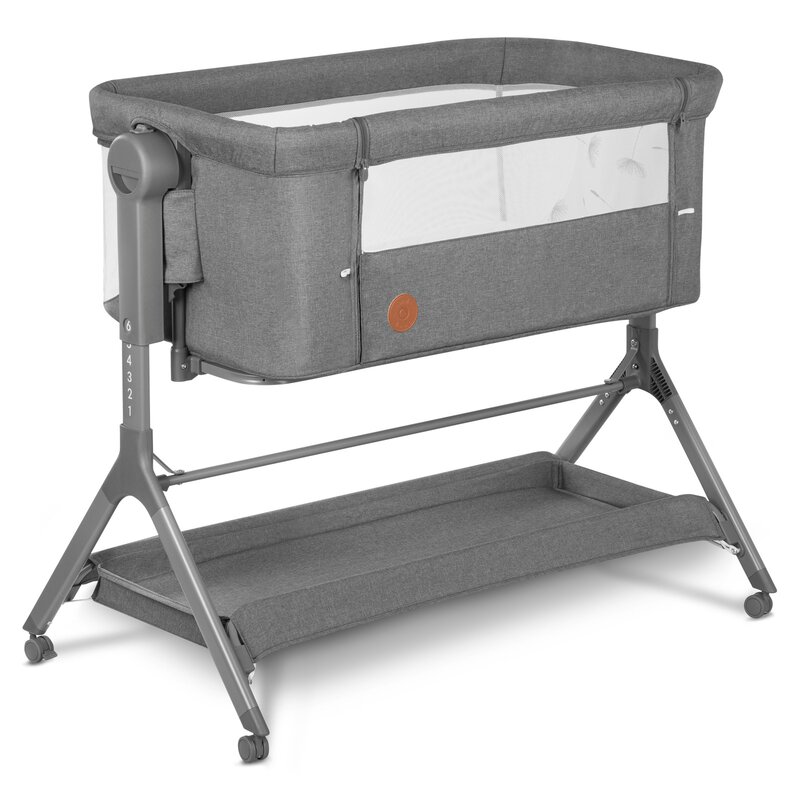 Patut Co-Sleeper cu sistem de leganare Leonie, Grey Stone, Lionelo