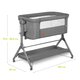Patut Co-Sleeper cu sistem de leganare Leonie Plus, Grey Stone, Lionelo 635872