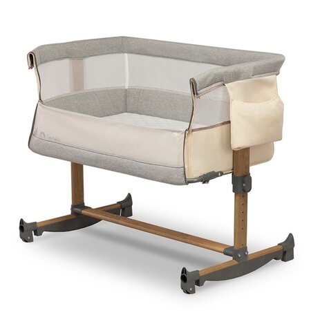 Patut Co-Sleeper cu sistem de leganare Leonie, Beige Sand, Lionelo 635940
