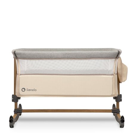 Patut Co-Sleeper cu sistem de leganare Leonie, Beige Sand, Lionelo 635938