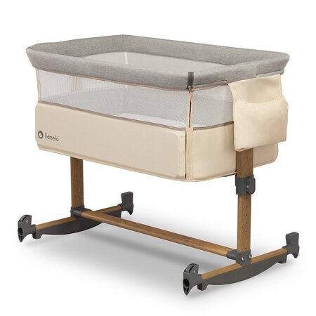 Patut Co-Sleeper cu sistem de leganare Leonie, Beige Sand, Lionelo 635939