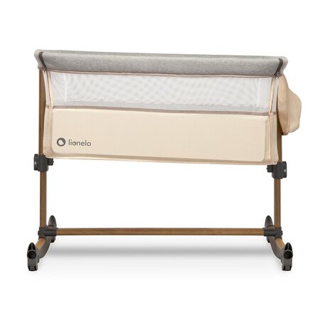 Patut Co-Sleeper cu sistem de leganare Leonie, Beige Sand, Lionelo 635935