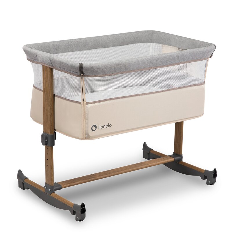 Patut Co-Sleeper cu sistem de leganare Leonie, Beige Sand, Lionelo