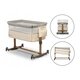 Patut Co-Sleeper cu sistem de leganare Leonie, Beige Sand, Lionelo 635929