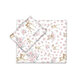 Set pentru carucior cu perna si patura, cu huse detasabile si lavabile din bumbac Sweet Deer, Pink, Miminu 636017