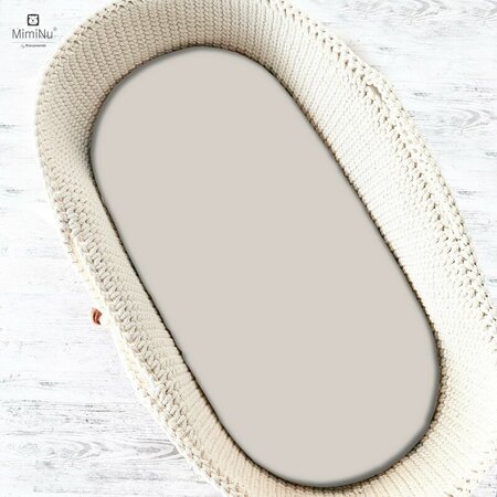 Cearceaf cu elastic pentru landou, carucior si cosulet Royal, Beige, 80x35 cm, MimiNu 636033