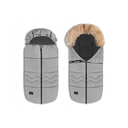 Sac de iarna universal pentru carucior Frode, Grey Dove, Lionelo 636052