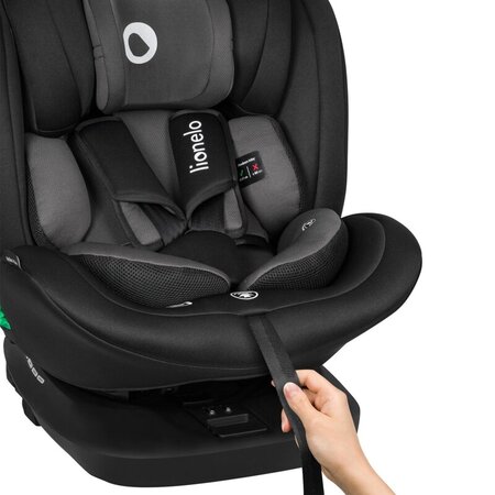 Scaun auto rotativ Bastiaan I-Size, 40 - 150 cm, Black Grey, Lionelo 636120