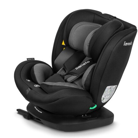 Scaun auto rotativ Bastiaan I-Size, 40 - 150 cm, Black Grey, Lionelo 636124