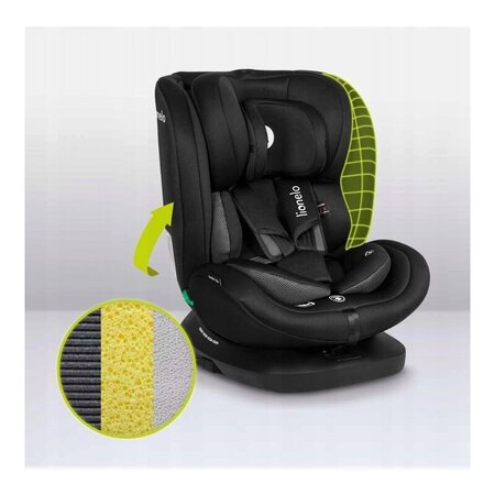 Scaun auto rotativ Bastiaan I-Size, 40 - 150 cm, Black Carbon, Lionelo 636168