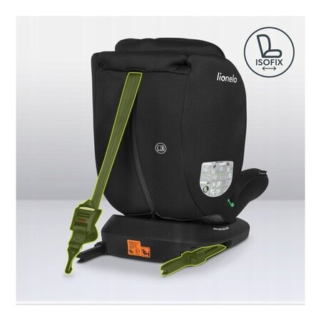 Scaun auto rotativ Bastiaan I-Size, 40 - 150 cm, Black Red, Lionelo 636195