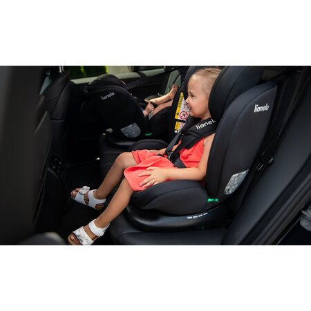 Scaun auto rotativ Bastiaan I-Size, 40 - 150 cm, Black Red, Lionelo 636205