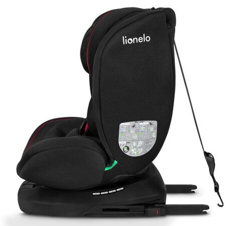 Scaun auto rotativ Bastiaan I-Size, 40 - 150 cm, Black Red, Lionelo 636182