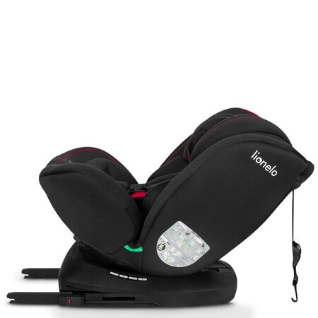 Scaun auto rotativ Bastiaan I-Size, 40 - 150 cm, Black Red, Lionelo 636183