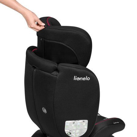 Scaun auto rotativ Bastiaan I-Size, 40 - 150 cm, Black Red, Lionelo 636187