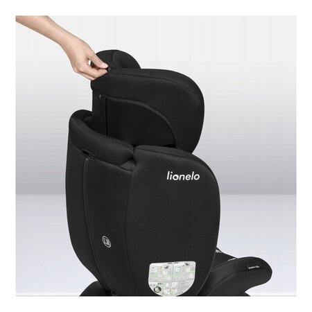 Scaun auto rotativ Bastiaan I-Size, 40 - 150 cm, Black Red, Lionelo 636200