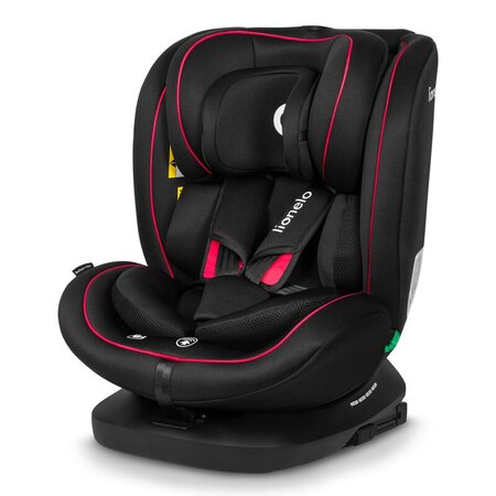 Scaun auto rotativ Bastiaan I-Size, 40 - 150 cm, Black Red, Lionelo 636203