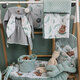 Set paturica de infasat cu doua fete 75x75 cm + Perna bebelusului profilata cu doua fete 23x26 cm, Lulu Natural, Miminu 636211