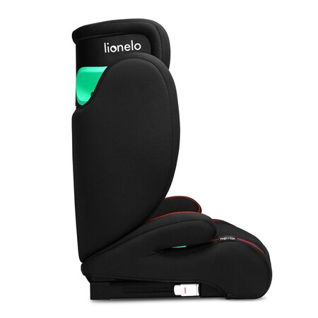 Scaun auto I-Size Hugo, 100 - 150 cm, Black Red, Lionelo 636413