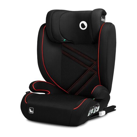 Scaun auto I-Size Hugo, 100 - 150 cm, Black Red, Lionelo 636407