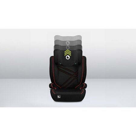 Scaun auto I-Size Hugo, 100 - 150 cm, Black Red, Lionelo 636419