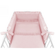 Lenjerie cu volanase pentru patut Royal, 120x60 cm, Powder Pink, Miminu 636528