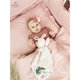 Lenjerie cu volanase pentru patut Royal, 120x60 cm, Powder Pink, Miminu 636516