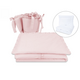 Lenjerie cu volanase pentru patut Royal, 120x60 cm, Powder Pink, Miminu 636527