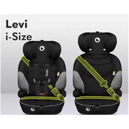 Scaun auto Levi One I-Size, 76 - 150 cm, Black Grey, Lionelo 636541