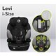 Scaun auto Levi One I-Size, 76 - 150 cm, Black Grey, Lionelo 636542