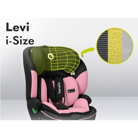 Scaun auto Levi One I-Size, 76 - 150 cm, Pink Rose, Lionelo 636569