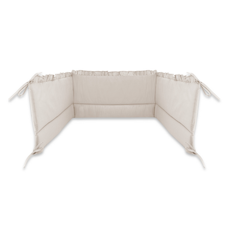 Lenjerie cu volanase pentru patut Royal, 120x60 cm, Beige, Miminu 685328