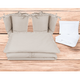 Lenjerie cu volanase pentru patut Royal, 120x60 cm, Beige, Miminu 685329