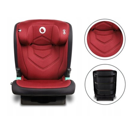 Scaun auto cu spatar reglabil Neal Onix I-Size, 100 - 150 cm, Red Burgundy, Lionelo 636608