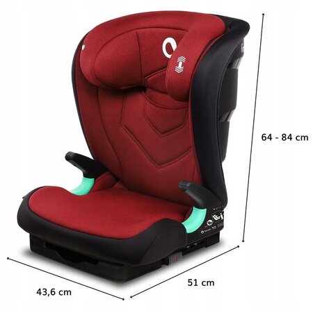 Scaun auto cu spatar reglabil Neal Onix I-Size, 100 - 150 cm, Red Burgundy, Lionelo 636605