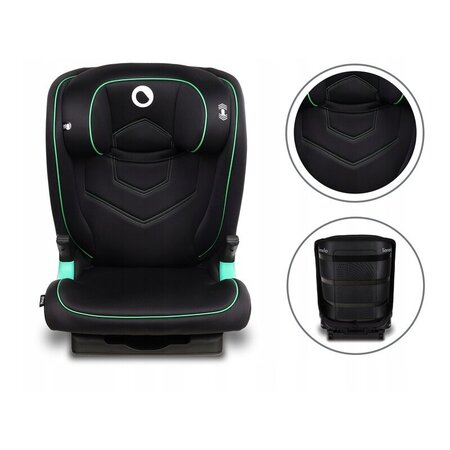 Scaun auto cu spatar reglabil Neal Onix I-Size, 100 - 150 cm, Black Onyx, Lionelo 636587