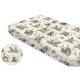 Cearceaf cu elastic pentru patut, Calm Forest Natural, 160x80 cm, MimiNu 636639