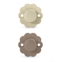 Suzeta fiziologica din silicon SX Pro Wonder, Crem/Maro, 6 - 18 luni, 2 buc, Suavinex