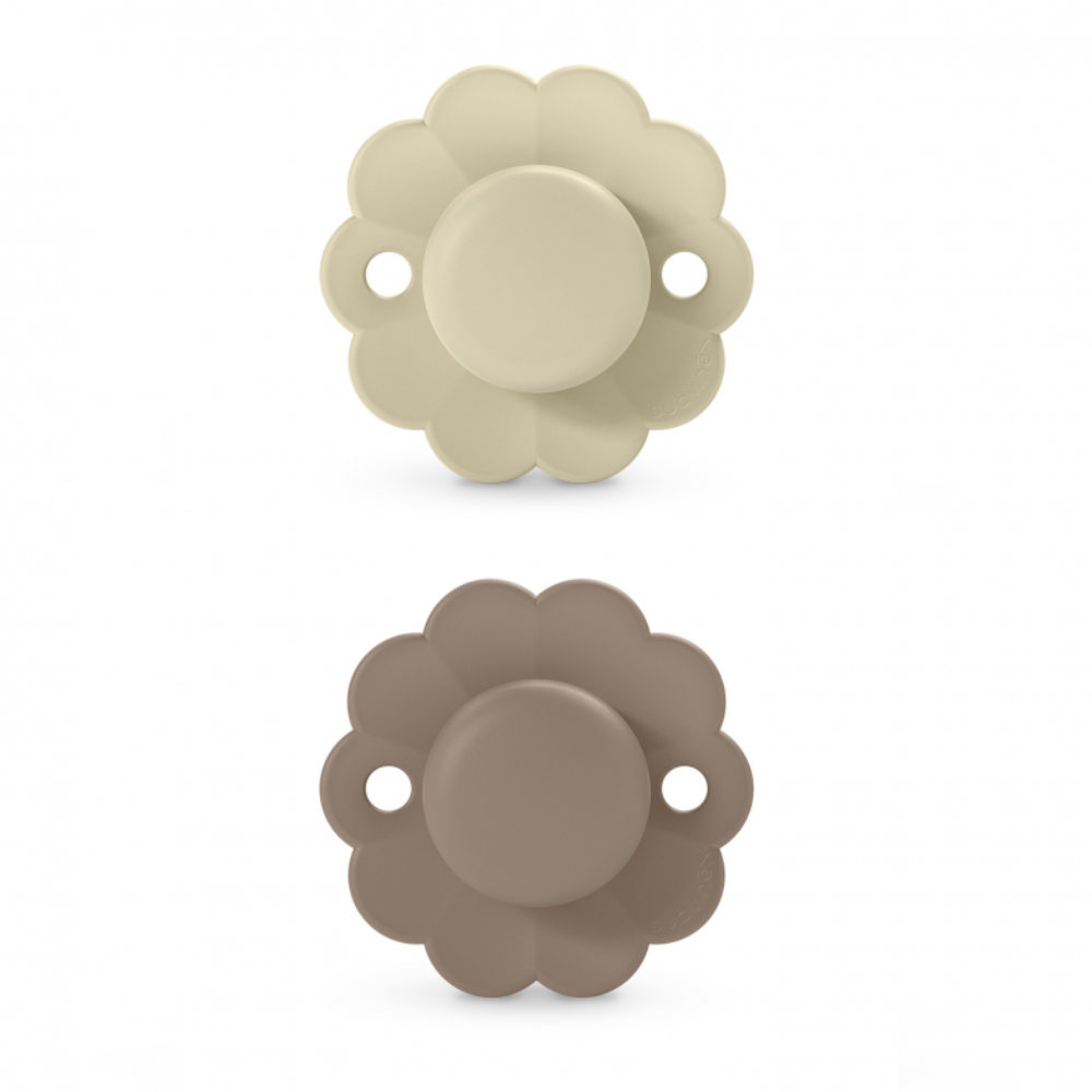 Suzeta fiziologica din silicon SX Pro Wonder, Crem/Maro, 6 - 18 luni, 2 buc, Suavinex